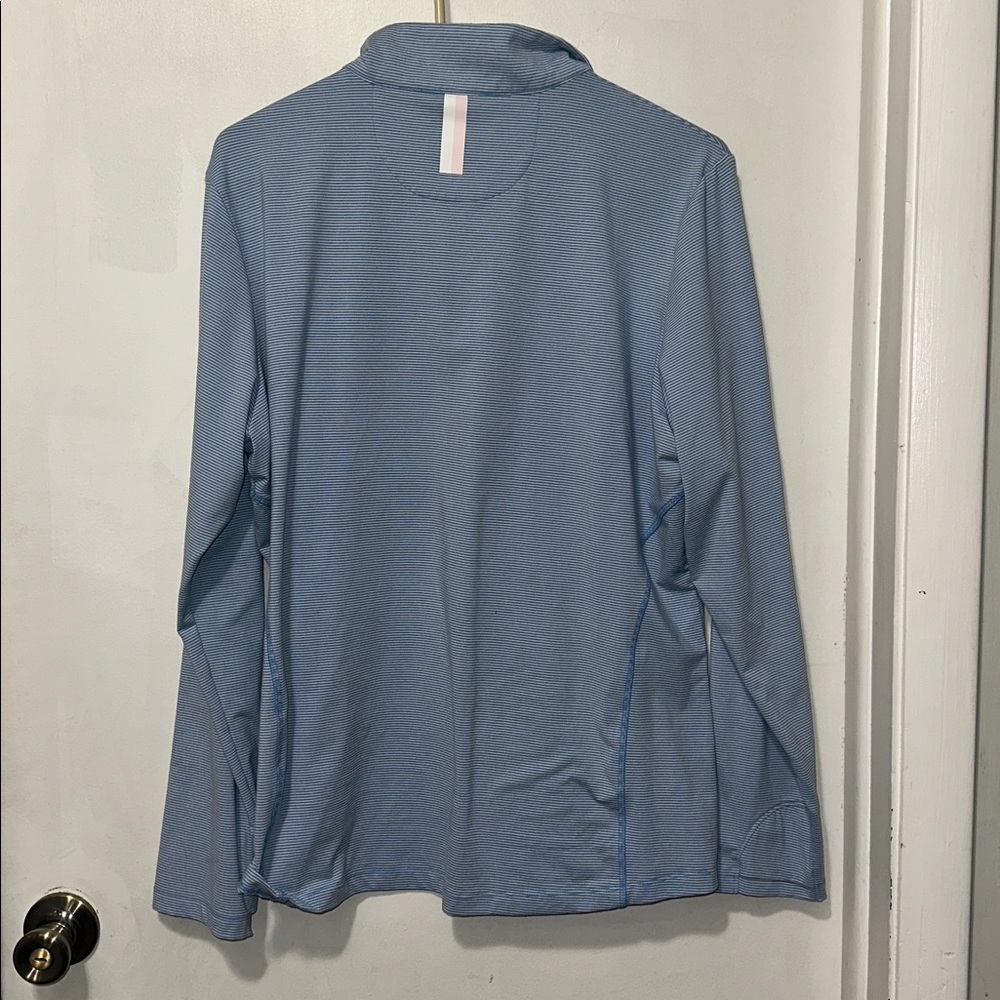 Rhoback Women's Blue white Quarter-Zip Performance Top size XL - Picture 5 of 5